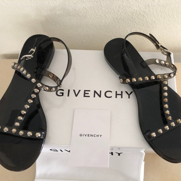 GIVENCHY  Studded Accents T-Strap Sandals - Picture 5 of 6